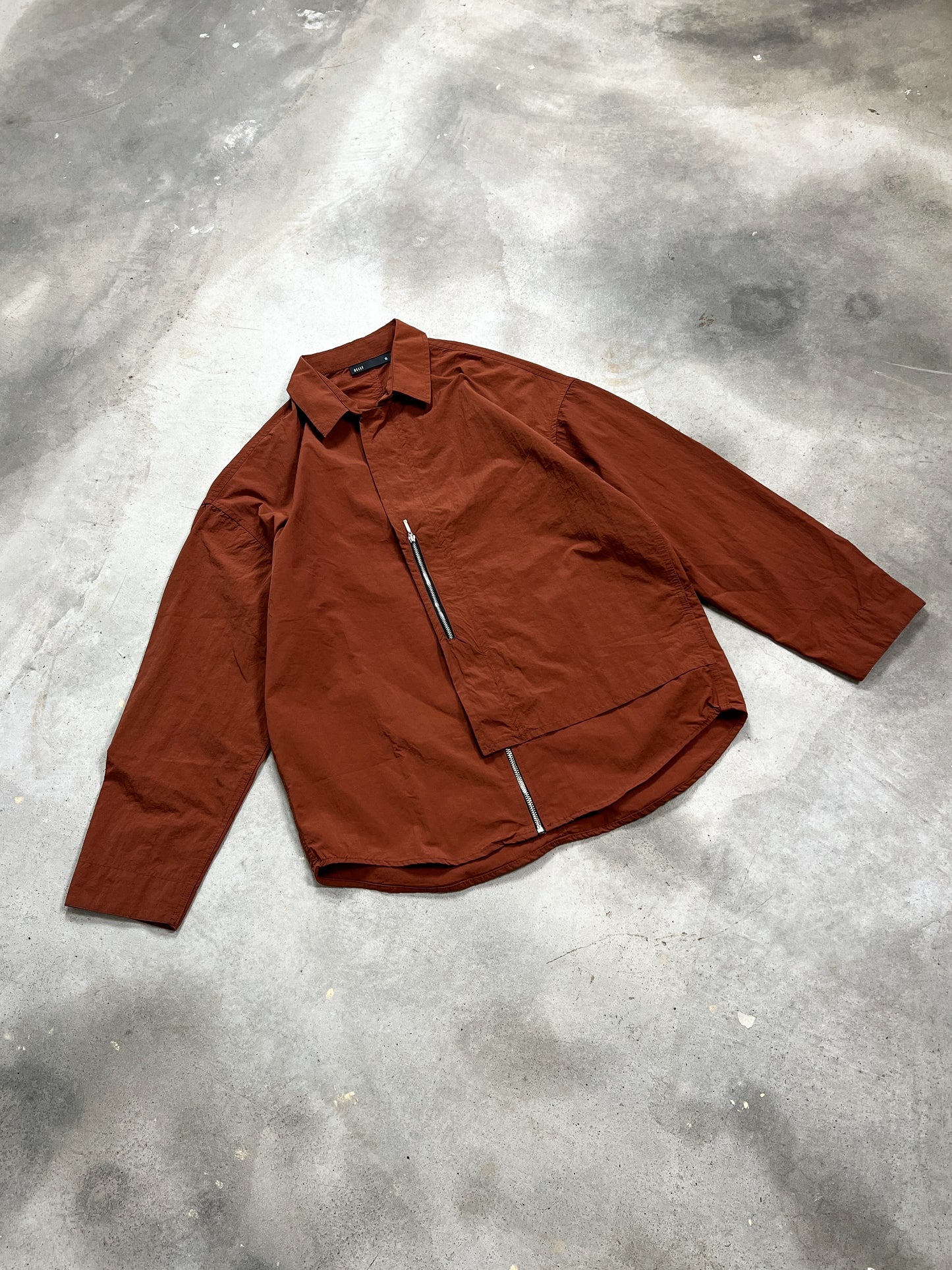 Oversized zip shacket