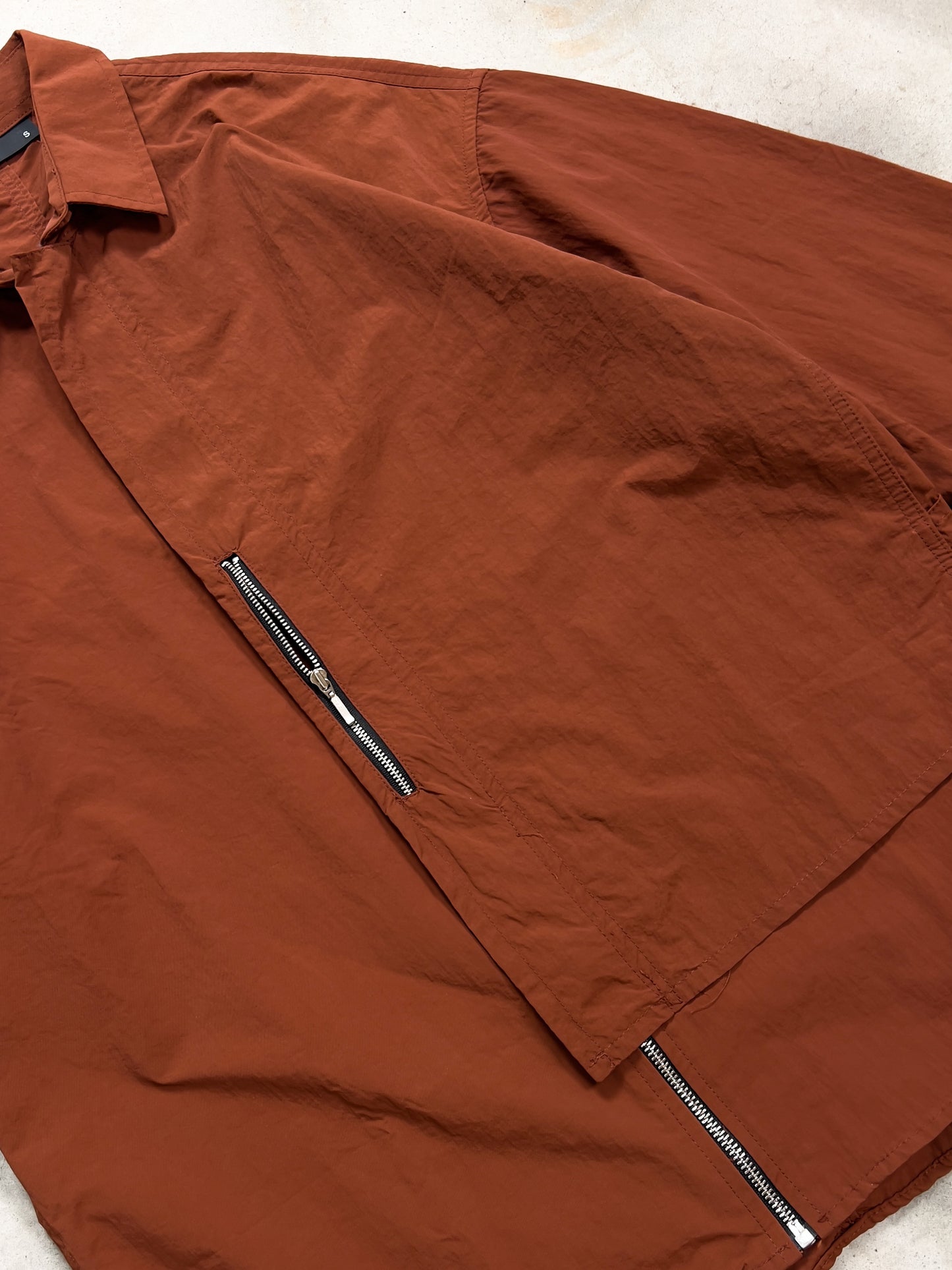 Oversized zip shacket