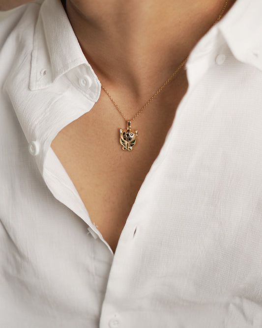 Golden Panther Pendant Chain