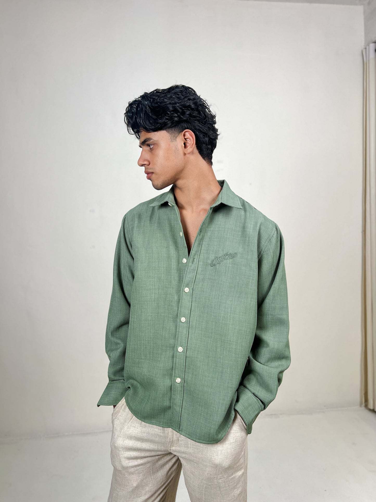 RELAX FIT WAFFLE SHIRT