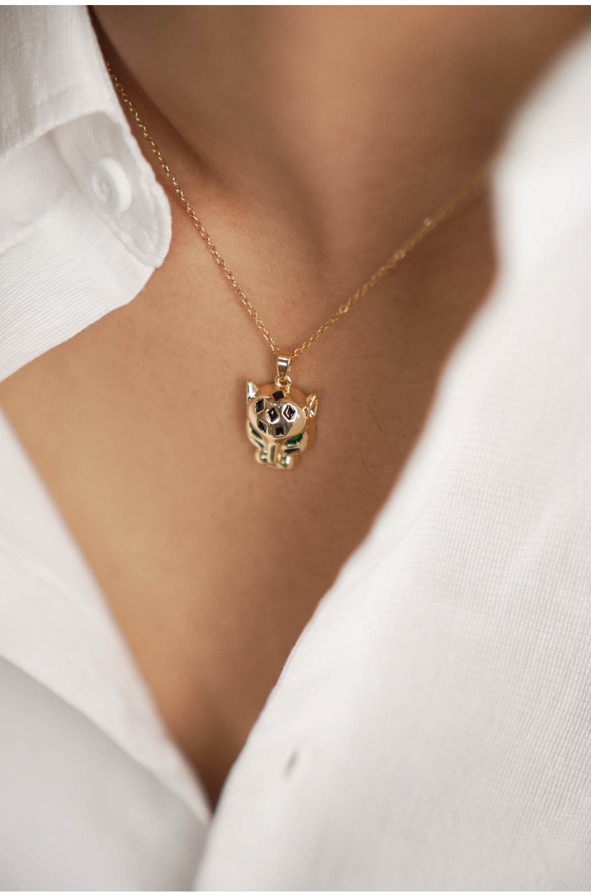 Golden Panther Pendant Chain