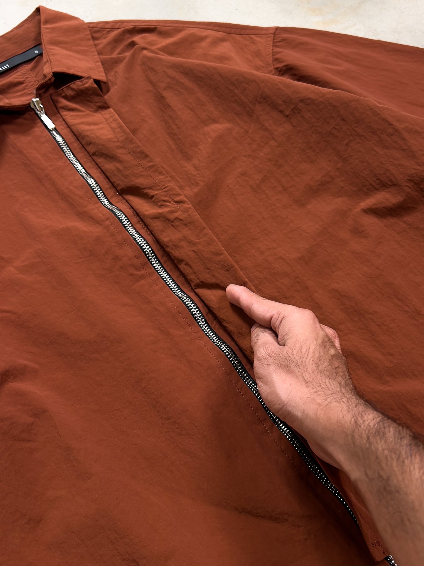 Oversized zip shacket