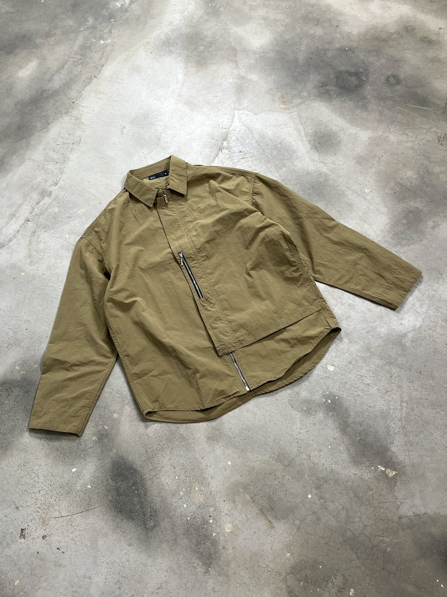 Oversized zip shacket