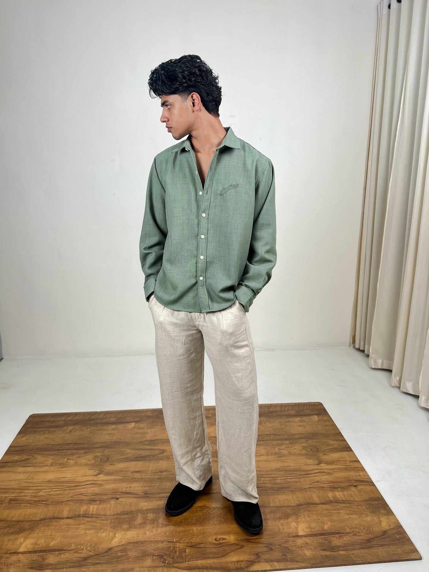 RELAX FIT WAFFLE SHIRT